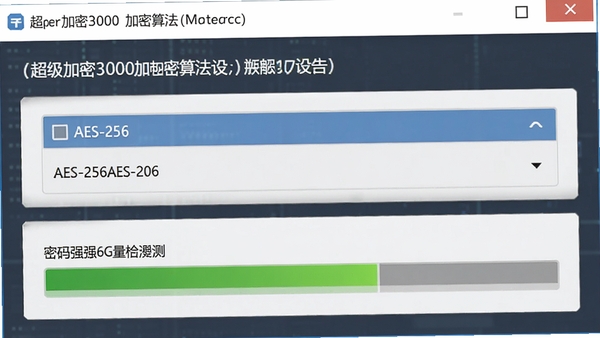 ��������3000�����㷨���ý��棬��ʾAES-256ѡ�������ǿ�ȼ�������������רҵ�Ͻ�