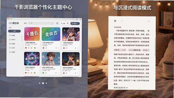 ǧӰ��������Ի��������������ʽ�Ķ�ģʽ�ԱȽ�ͼ�����Ϊ�������ѡ����棬�Ҳ�Ϊ�������Ķ�ҳ�棬�����ܰ���ʡ�