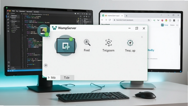 WampServer�����������ͼ��չʾ����ɫ����ͼ��ͼ��Ŀ�����壬����Ϊ�ִ���Լ�ı�̹���̨�������д���༭������������ڣ�����ɫ������������ͻ���������Ժ�רҵ�ԡ�