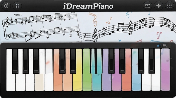 iDreamPianoģ����������м���ӳ��ʾ��ͼ����ɫ��ע�׼���ڼ���Ӧ�ĵ��԰���������Ϊ����������Ԫ�أ���������׶�