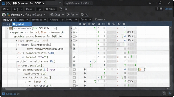 DB Browser for SQLiteִ��SQL��䣬չʾ��ѯ������񣬱���Ϊ��ɫ���⣬������ɫ����