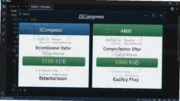 JSCompress���������ͼ��չʾ����ѹ��ǰ��ĶԱ�Ч��������Ϊ��ɫ����༭�������ɫ��Ϊ��ɫ����ɫ��ͻ��ѹ�������ʱ���ݣ�����Ƽ���ʮ��