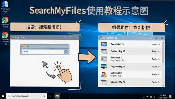 SearchMyFilesʹ�ý̳�ʾ��ͼ��չʾ������������ͽ���б�������ΪWindows���棬ͻ���û�ָ���Ժ�ʵ���ԡ�