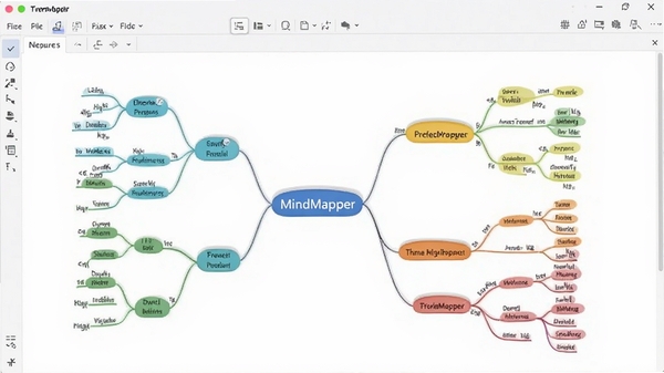 MindMapper˼ά��ͼ�����������ͼ��չʾ��Ŀ�滮�������ڵ�������ɫ�ʷḻ������ִ����