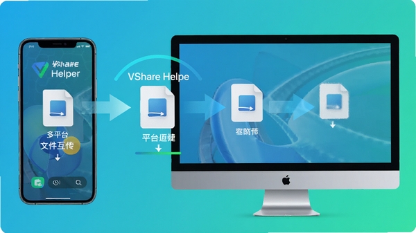 VShare Helper��ƽ̨�ļ��������ܽ��棬չʾ�ֻ��������Ļ�ϵ��ļ���ק���䶯��������Ϊ��������Ľ�������ɫ��ͻ�������ٶ������ԣ����渻�пƼ��С�