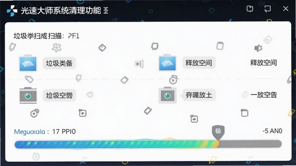 ���ٴ�ʦϵͳ�������ܽ��棬��ʾɨ����������ļ��������ͷſռ��С����������̬չʾ