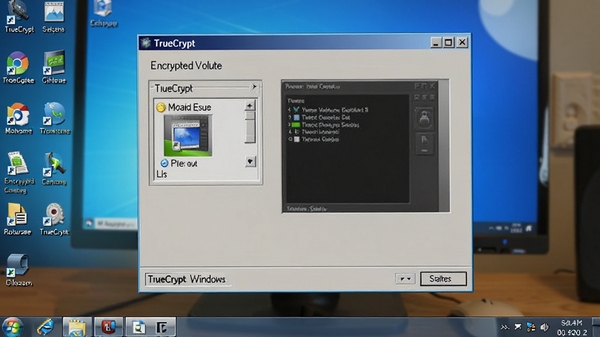 չʾTrueCrypt��Windowsϵͳ�еĲ������棬�������ܾ�����״̬��ϵͳ����ͼ��ȣ�����ΪWindows���棬ǿ��ʵ��ʹ�ó�����