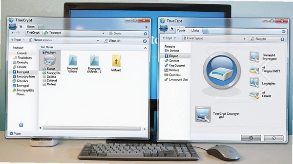 չʾTrueCrypt���ؼ��ܾ������Դ���������ڣ���ʾ���ܾ��̷����ļ��б����Ա���TrueCrypt�����ڣ�����ʵʱ�ӽ��ܹ��ܣ�����ɫ��������