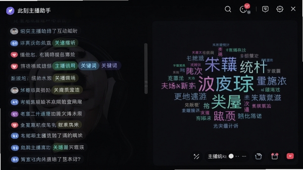 �˿��������ֵ�Ļ�������棬��Ļ������ʾ���ؼ��ʸ���������ͳ������