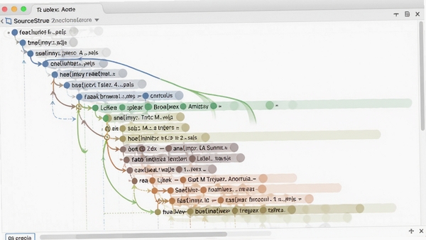 SourceTree��֧ͼʾ����չʾ������֧�ϲ����ύ�ڵ㣬ɫ�����ֲ�ͬ��֧��������ˬ��רҵ��ǿ