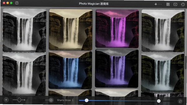 Photo Magician�˾�����棬չʾ�ٲ����˾�Ч��Ԥ���������ڰס����š��޺�ȷ�񣬿�ʵʱ�϶�����ǿ��