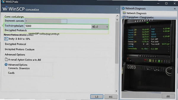 WinSCP�������ý��棬������ʾ�˿ںš�����Э�鼰�߼�ѡ�ͬʱչʾ���������壬�����û��Ų��������⡣