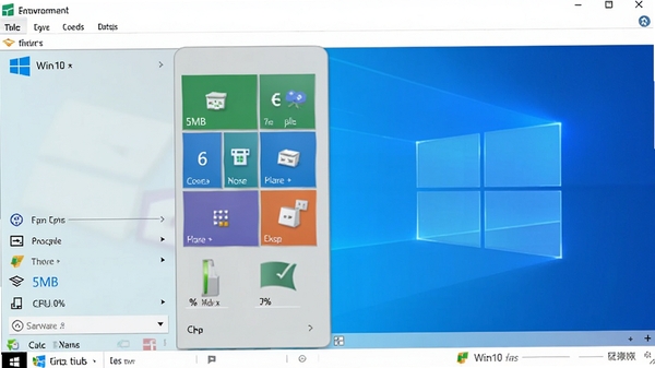 Win10���俪ʼ�˵�����Դռ������ͼ����ʾ����������и������ڴ�ռ��5MB��CPUռ��0%������ΪWin10������������棬��������רҵ��