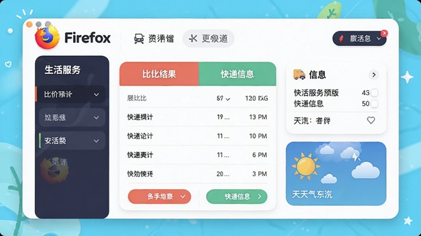 Firefox�๦�ܰ� ���������� չʾ�ȼ۽�� �����Ϣ ����С���� ���»�����Ʒ��