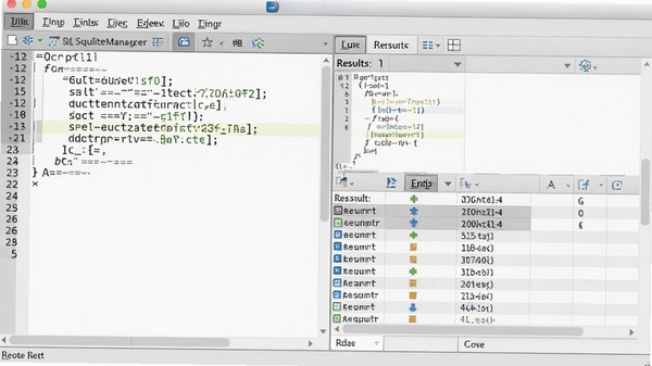 SQLiteManager SQL��ѯ�༭�����棬��ʾ���﷨������SQL��������н������