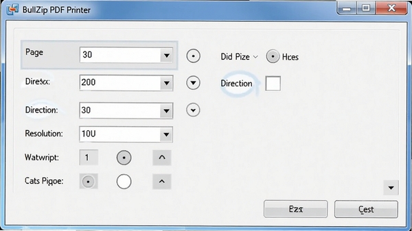 BullZip PDF Printer������壬չʾҳ���С�����򡢷ֱ��ʡ�ˮӡ��ѡ��Ľ�ͼ