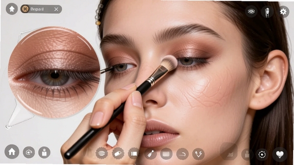 ����ʽױ����Ϸ�ڽ�ͼ������������һֻ������ʹ�û�ױˢΪģ������Ӱ���Ա��зŴ�ļ�������ϸ�ڣ����ֲ�Ʒ�ĸ߶������