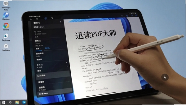 Ѹ��PDF��ʦ��ƽ����������У�������д������PDF������ע����Ļ��ʾ���ò˵���������Windows����