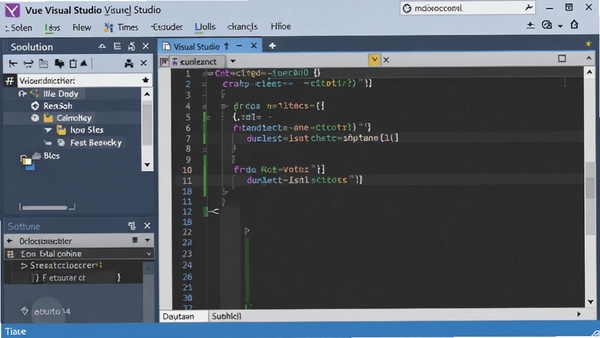 Visual Studio�������ͼ��չʾ����༭�������������Դ��������������ڣ��������ִ���࣬��ɫ��Ϊ��