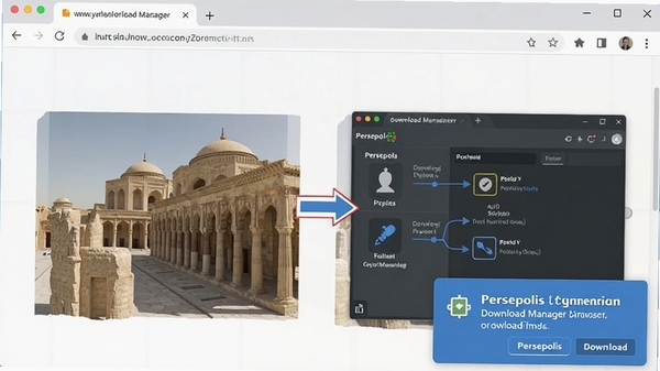 Persepolis Download Manager���������ʾ��ͼ����������½ǵ������ؽӹ���ʾ�������ֱ����ת�����ع��������м���