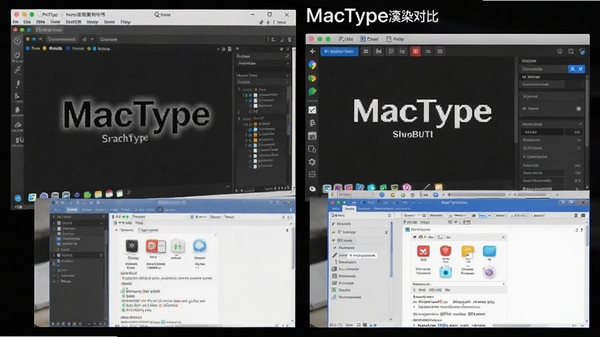 MacTypeȫ��������ȾЧ���Ա�ͼ���ര��չʾ��ͬӦ���µ���������������