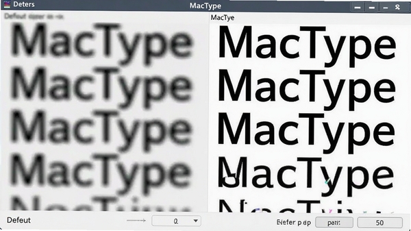 MacType���������ͼ��չʾ������Ⱦǰ��Ա�Ч�������ΪĬ��ģ�����壬�Ҳ�ΪMacType�Ż������������