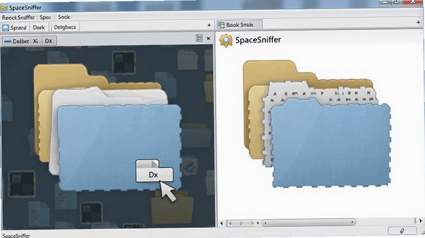 SpaceSniffer�������棬չʾ���ź�˫�������������ļ��з���ͼ