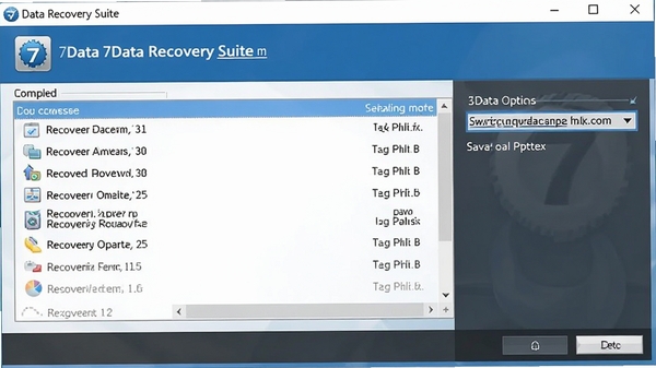 7Data Recovery Suite�ָ��ļ���ɽ��棬��ʾ�ָ��ɹ��б�������·��ѡ��