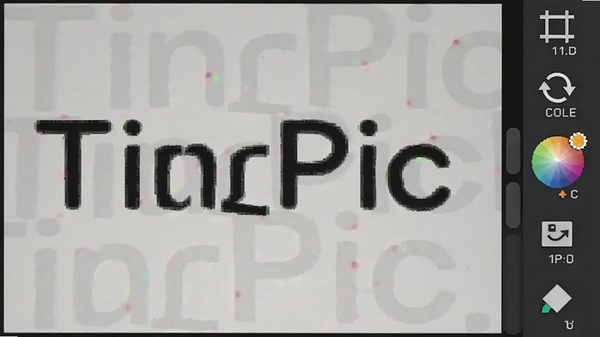 TinyPic���ñ༭������Ĳ�����ͼ��ͼƬ������������ˮӡ���Ҳ๤������ʾ�ü�����ת����ɫ��ͼ�꣬�����ֱ��