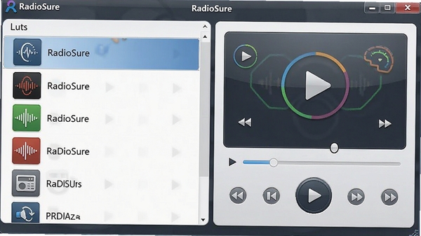 RadioSure����������չʾ������̨�б����Ҳಥ�ſ�����壬����ͼ�����