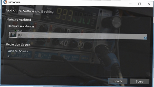 RadioSure�������ý��棬��ʾӲ�����ٺͱ���Դѡ���������