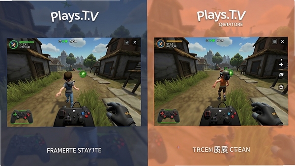 Plays.TV��̨¼��ʱ��Ϸ֡���ȶ������������ĶԱ�ʾ��ͼ