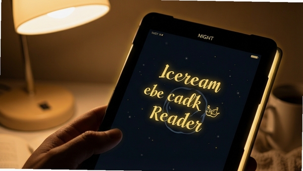 Icecream Ebook Reader ҹ��ģʽ�Ķ����棬��ɫ��������ů��ɫ���壬ҳ���Ե΢΢���⣬ģ����ʵ�鱾��̨���µ��Ķ�Ч��������������ʡ�