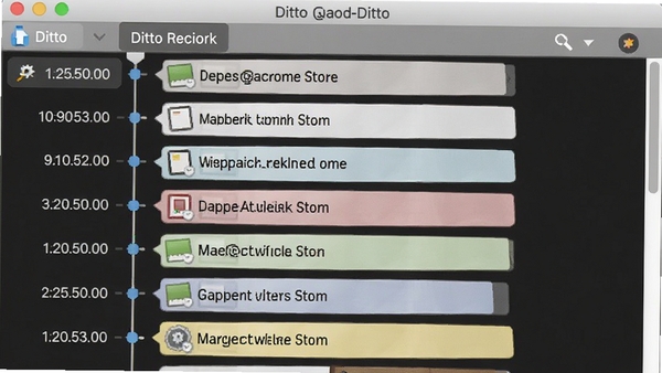 Ditto������ʷ��¼�б����棬չʾʱ���ߺͲ�ͬ���͵ļ�������Ŀ