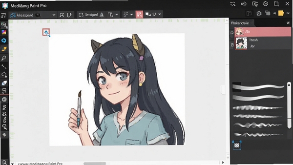 MediBang Paint Pro�����ͼ��չʾ��������������ͼ�����ͱ�ˢѡ����������Ĺ����������ֻ滭���