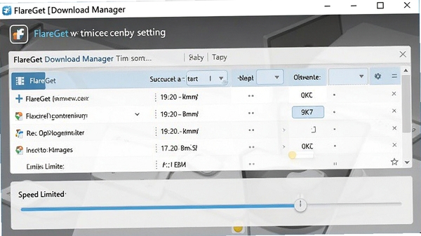 FlareGet Download Manager��ʱ����������������壬չʾ�ƻ������б����ٶ����ƻ���
