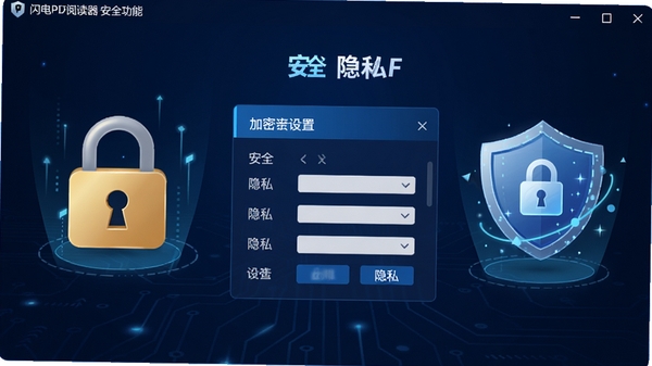 ����PDF�Ķ�����ȫ���ܽ��棬��ʾһ������ͼ��ͼ���������壬�Ա��ж��ƺ���˽������ʶ������Ϊ����ɫ�Ƽ��У�ǿ������ȫ���͡���˽��