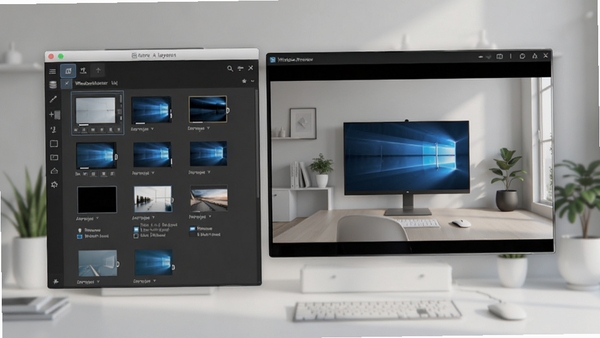 WindowManager软件主界面展示图,左侧为窗口布局列表,右侧为实时预览窗口,背景为现代简约风格,光线柔和,突出软件的专业感与清爽界面。