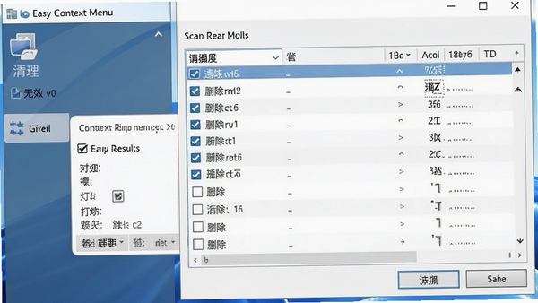 Easy Context Menu�����Ҽ��˵���Ч��Ŀ����ʾɨ�����б����ɹ�ѡɾ��