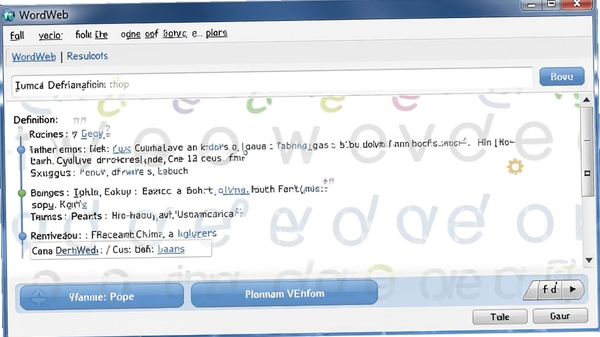 WordWeb�����������ͼ��չʾ���ʲ�ѯ������������塢ͬ��ʡ�������ť����������