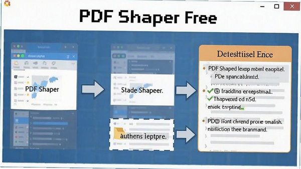 PDF Shaper Free使用教程示意图,展示操作流程和注意事项