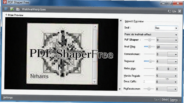 PDF Shaper Free水印处理功能界面,展示水印预览效果和参数调整