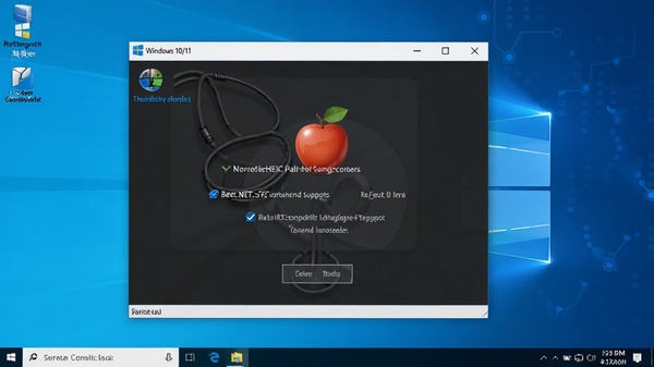 ����ƻ��HEICͼƬת�������л���ʾ��ͼ��չʾWindows 10/11ϵͳ���棬����������������������ʾ��Ҫ.NET���֧�֣�����Ϊ��������ɫ��