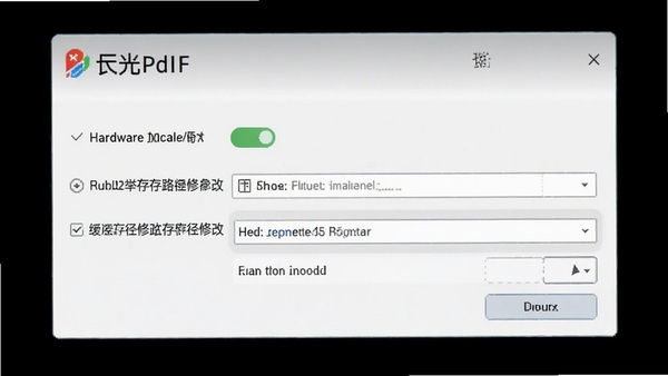 ����PDF���ý��棬��ʾӲ�����ٿ��غͻ���·���޸�ѡ������û��Ż���������