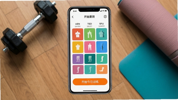 һ��չʾѵ����APP���Ի����ƹ��ܽ�����ֻ���ͼ����Ļ������ʾһ�������ѵ�����ű�����ͬ��λ���ء��������ò�ͬ��ɫɫ���ע���·��С���ʼ����ѵ��������Ŀ��ɫ��ť������Ϊľ�ذ��ϵ�������٤�棬�����ӽǣ�����ɾ����࣬ͻ���滮�������ԡ�