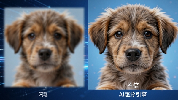 ����ͼƬ����Ŵ�����AI�Ŵ�Ա�ͼ�����Ϊģ����С����Ƭ���Ҳ�Ϊ�Ŵ�4����ë�������ɼ��ĸ���ͼ����ע��AI�������桱������Ϊ������ɫ���Ƽ���ǿ