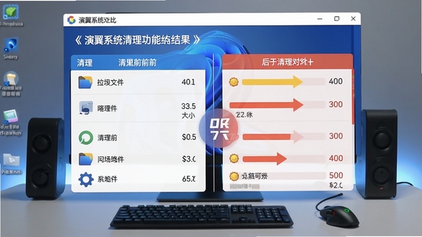 ����ϵͳ�������ܵ�ɨ�������棬չʾ�������������ļ��������С������Ϊ����ĵ������棬ǿ������ǰ��ĶԱ�Ч����