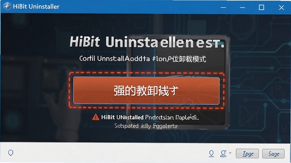 HiBit Uninstallerǿ��ж��ģʽ�������棬ͻ��ǿ��ж�ذ�ť�;�����ʾ