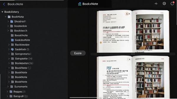 BookxNoteѧϰ�ʼ�˫��ͼģʽ��ͼ�����Ϊ�鼮Ŀ¼�����Ҳ����·�����ʾ������ͬPDF���м��б�ǩҳ�л�������UI������ɫ���⣬Ӫ��רע�Ķ���Χ