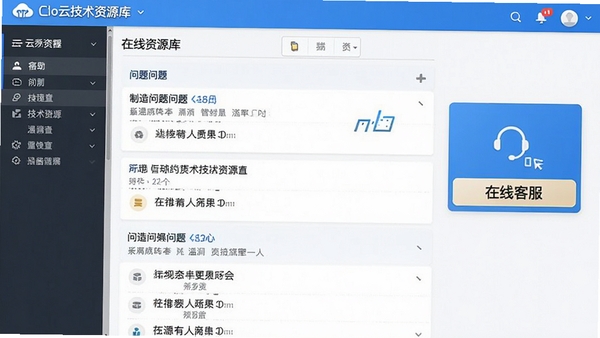 �����Ƽ�����Դ��������Ľ��棬��ʾ���������б������߿ͷ����